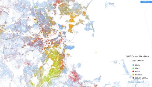 Racial segregation map.